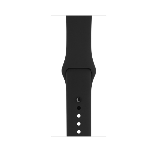 Apple Watch Series 1, Корпус 38 мм из алюминия цвета «серый космос», спортивный ремешок чёрного цвета (MP022)