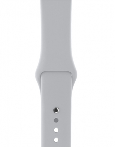 Apple Watch Series 3 38мм, корпус из серебристого алюминия, спортивный ремешок дымчатого цвета (MQKU2)