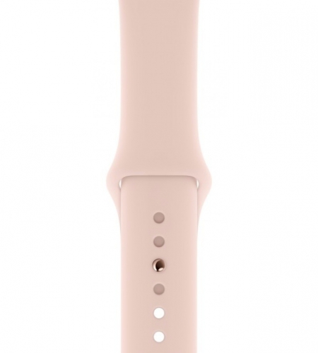 Apple Watch Series 4, 44 мм, корпус из алюминия золотого цвета, спортивный ремешок цвета «розовый песок» (MU6F2) MU6F2