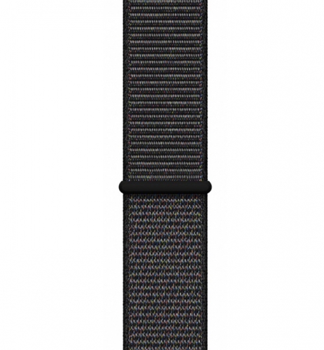 Apple Watch Series 4, 44 мм, корпус из алюминия цвета «серый космос», спортивный браслет чёрного цвета (MU6E2) MU6E2