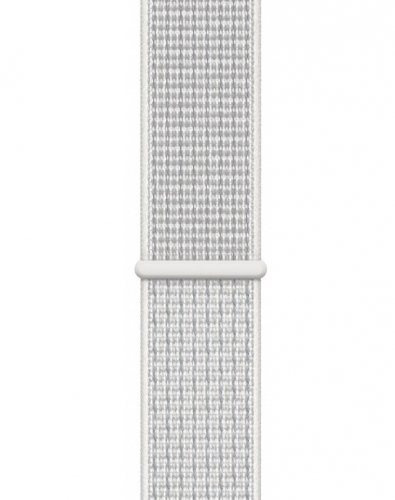 Apple Watch Nike+ Series 4, 44 мм, корпус из алюминия серебристого цвета, спортивный браслет Nike цвета «снежная вершина» (MU7H2) MU7H2