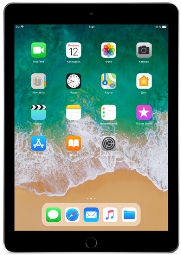 Планшет Apple iPad 9.7'' (2018) 32 Gb Wi-Fi [MR7F2] space gray (серый космос)