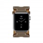 Apple Watch Series 2 Hermès, Корпус 38 мм из нержавеющей стали, ремешок Manchette из кожи Swift цвета Étoupe с двойной пряжкой (MNQ72)