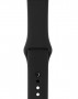 Apple Watch Series 3 42мм, корпус из алюминия цвета «серый космос», спортивный ремешок чёрного цвета (MQL12)