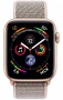 Умные часы Apple Watch Series 4, 40 мм, корпус из золотистого алюминия, спортивный браслет цвета «розовый песок» (золотистый) MU692