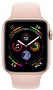 Apple Watch Series 4, 44 мм, корпус из алюминия золотого цвета, спортивный ремешок цвета «розовый песок» (MU6F2) MU6F2