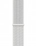 Apple Watch Nike+ Series 4, 44 мм, корпус из алюминия серебристого цвета, спортивный браслет Nike цвета «снежная вершина» (MU7H2) MU7H2