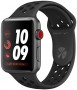 Apple Watch Series 3 Nike+ Cellular 38мм, корпус из алюминия цвета «серый космос», cпортивный ремешок Nike цвета «антрацитовый