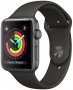 Apple Watch Series 3 42мм, корпус из алюминия цвета «серый космос», спортивный ремешок серого цвета (MR362)