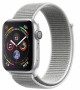 Умные часы Apple Watch Series 4, 40 мм, корпус из серебристого алюминия, спортивный браслет цвета «белая ракушка» MU652
